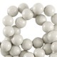 Acryl Perlen rund 6mm Shiny Shoreline grey